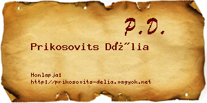 Prikosovits Délia névjegykártya
